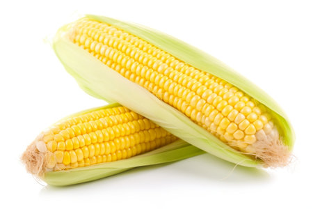 Isolated Corn white Background. Generative AIの素材