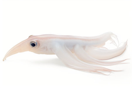 Squid ocean white Backgroundの素材