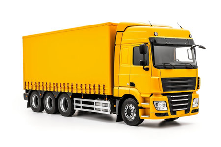 A truck isolated on a white backgroundの素材