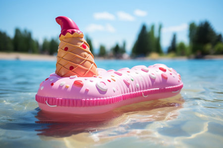 Inflatable ice cream pool floatの素材