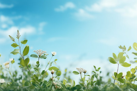 Vibrant summer nature texture with a bright backgroundの素材