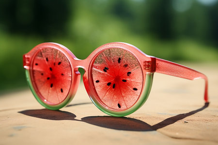 Watermelon, summer, holiday, fashion, sunglassesの素材