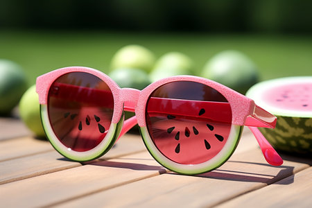 Watermelon, summer, holiday, fashion, sunglassesの素材