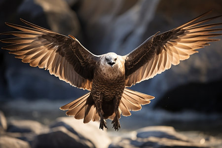 Arctic Skua Bird The Parasitic Jaeger. Generative AI. Generative AIの素材