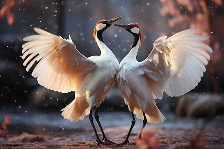 Bird Behavior in Natural Grass Habitat. Generative AIの素材