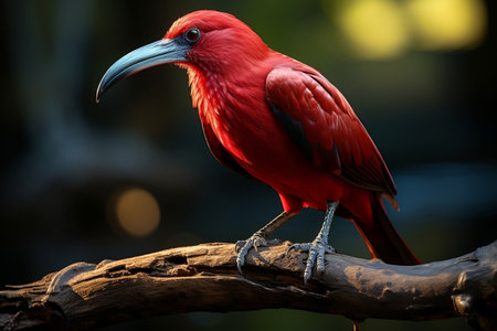 Exotic Scarlet Ibis Bird. Generative AIの素材