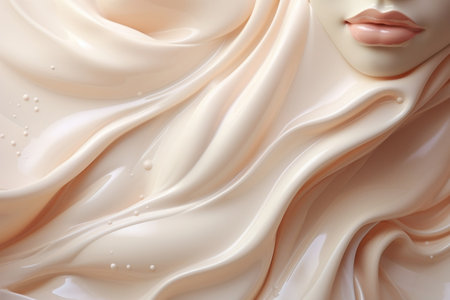 Enhancing Skin Tone with Foundation on a Tan Backgroundの素材