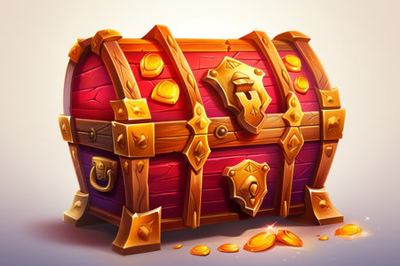 Engaging Cartoon Challenge Unlock the Vibrant Treasure Chestの素材