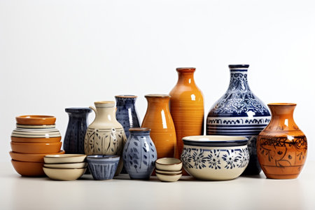 Kitchen Ceramics Item on a White Backgroundの素材