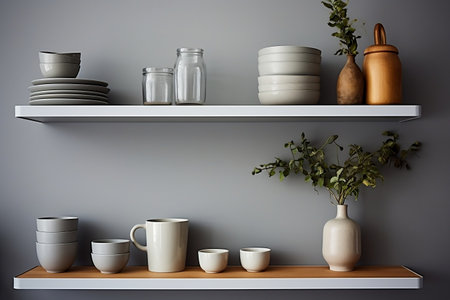Kitchen Interior with a Modern Stylish Scandinavian Vibeの素材