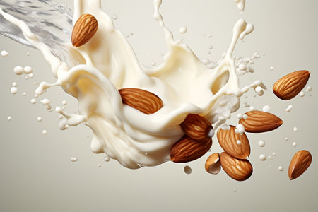 Almond milk splashの素材