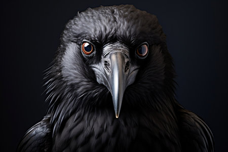 Close-Up Portrait of the Enigmatic Ravenの素材