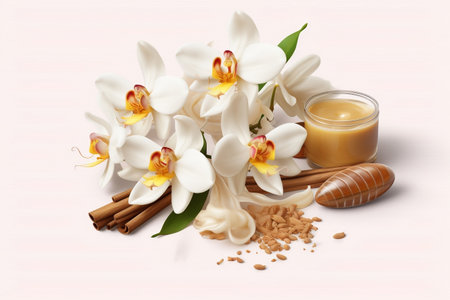 Vanilla Pods and Orchid Flowerの素材