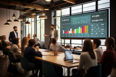 Businesswoman Shares Data Analysisの素材