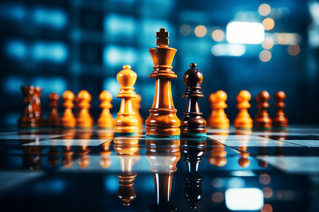 Chess Strategy on Corporate Game Board.の素材