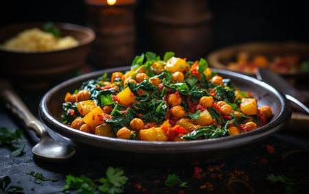 Spicy Vegetarian Chickpea Stewの素材