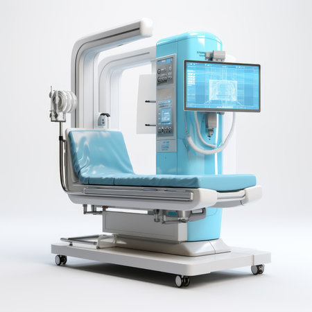Radiologic Equipment Isolated on a White Backgroundの素材