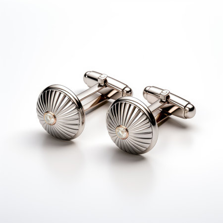 Cuff Clasps Isolated on a White Backgroundの素材