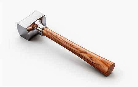 Hammer Construction Tool Isolated on White Background.の素材