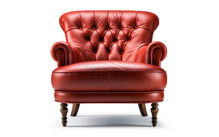 Red Chair Black Chair Isolated on White Background.の素材