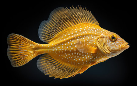 The Dazzling Golden Flounder Fishの素材
