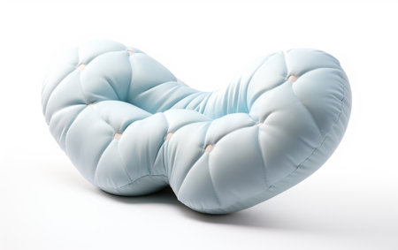 White Nursing Pillow Isolated on White Background.の素材