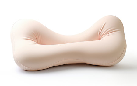 Beautiful Modern Pregnancy Pillow Isolated on White Background.の素材