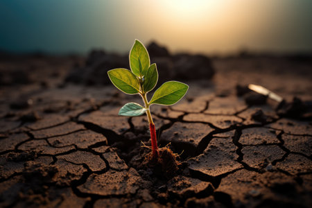 Climate Change and Dry Soil.の素材