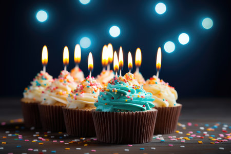 Festive Birthday Cake in Vibrant Hues.の素材