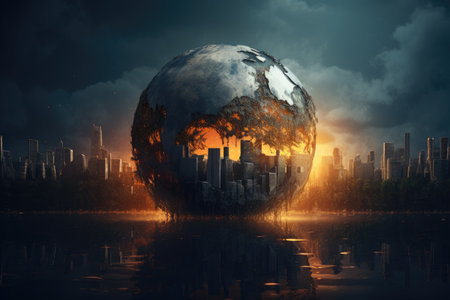 Global Warming Concept.の素材