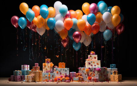 Birthday Festivities Marked by the Exchange of Thoughtful Giftsの素材