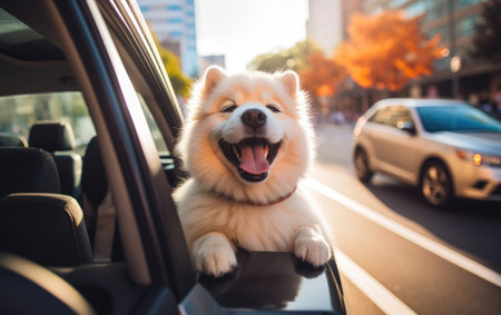 Scale Image of an Adorable Canine Co-Pilot..の素材