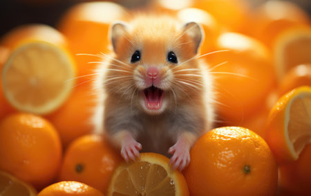 Stock Photo of a Cute Hamster..の素材