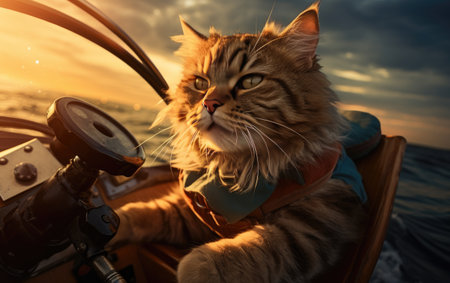 Cruising Cat - Stock Photo..の素材