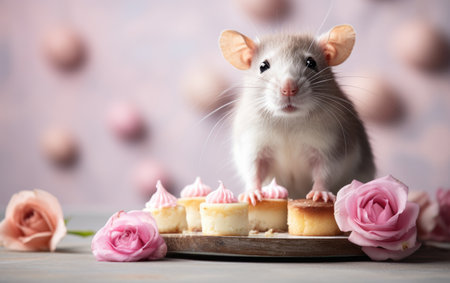 Stock Photography Featuring a Pet Rat..の素材