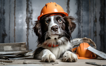 Image of DIY Home Improvement with a Dog..の素材