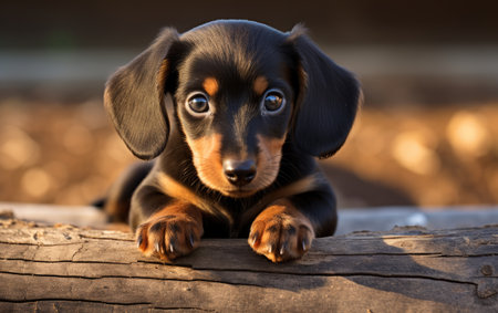 Adorable Dachshund Puppy..の素材