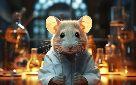 Mouse Research in a Controlled Environment.の素材