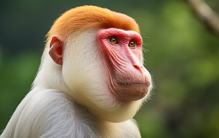 The Intense Stare of an Alpha Proboscis Monkey.の素材