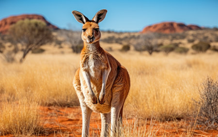 Red Kangaroo in the Outback.の素材