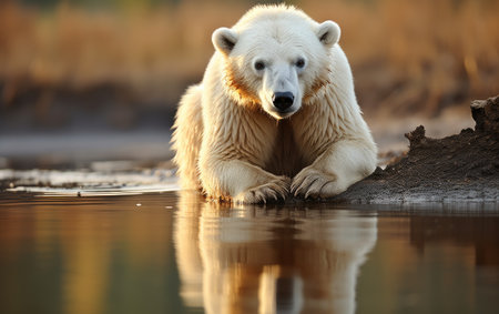 Reflecting on a Sad Bear's Expression.の素材