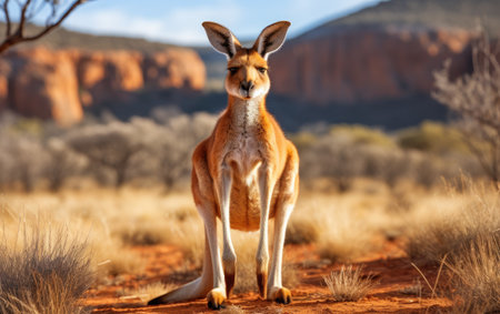 Red Kangaroo's Natural Habitat.の素材