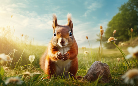 Squirrel and the Grassy Nut Trove.の素材