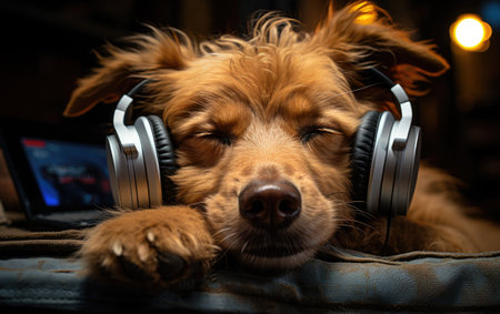 An Endearing Dog's Peaceful Rest.の素材