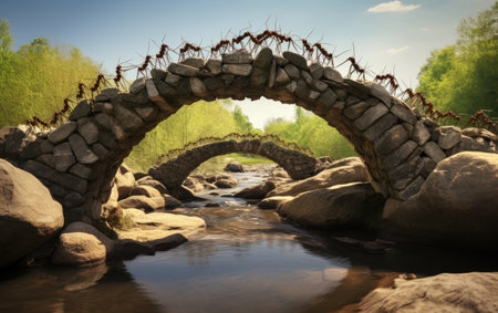 Stock Photo of Ant Bridge Unity.の素材