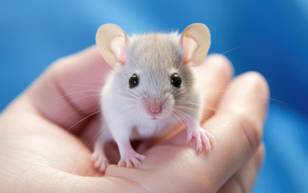 Experimental Mouse and Researcher.の素材