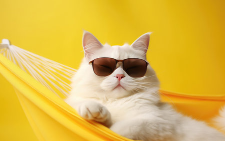 White Cat Rocking Sunglasses.の素材