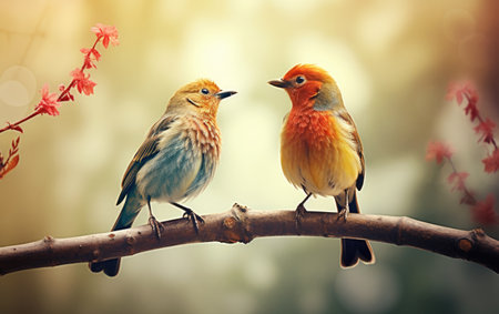 Birds Sharing Tales.の素材