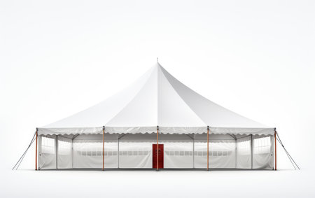 White market Tent Isolated on White Backgroundの素材
