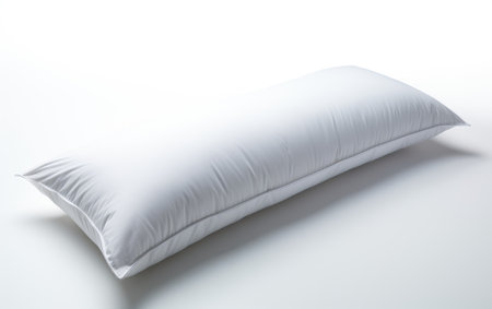 Embrace Comfort The Pillar of Relaxation with Body Pillow Isolated on White Backgroundの素材